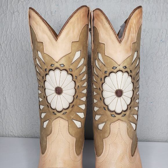 Tecovas By Kristopher Brock The Sadie Leather Boots Womens 9.5 Western SAMPLE - Picture 3 of 16